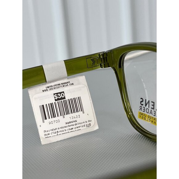 Kreedom Paisley 1 Lens Reader Glasses Green Patented Lens Technology Modern NEW - Picture 6 of 7